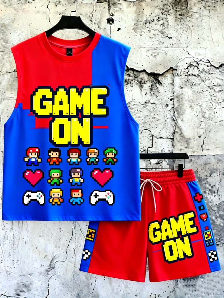 Party Games Game - Men's 2-Piece Loose Fit Sleeveless Tank