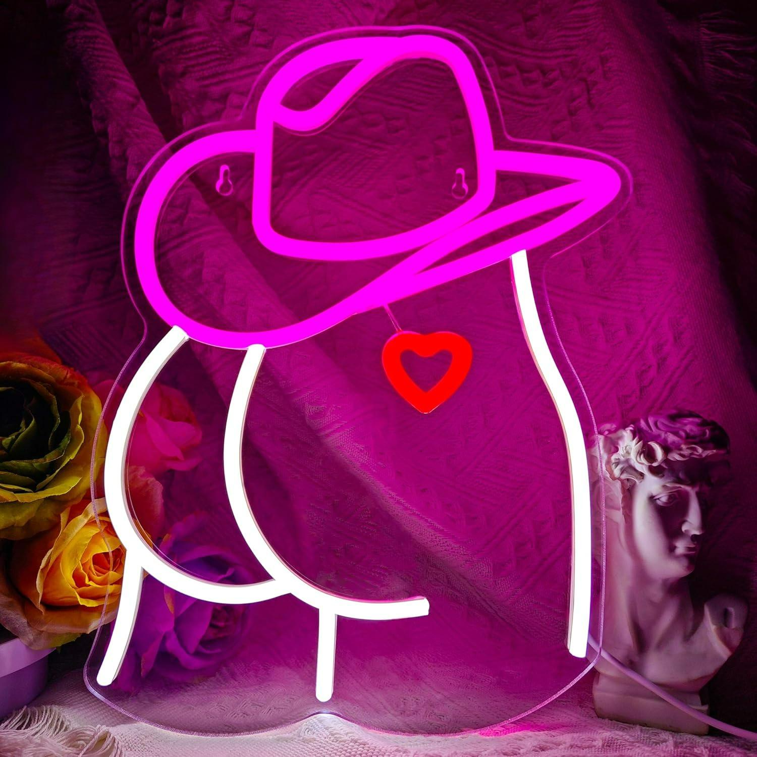 Party Games Game - Cowgirl Neon Sign Dimmable LED Light