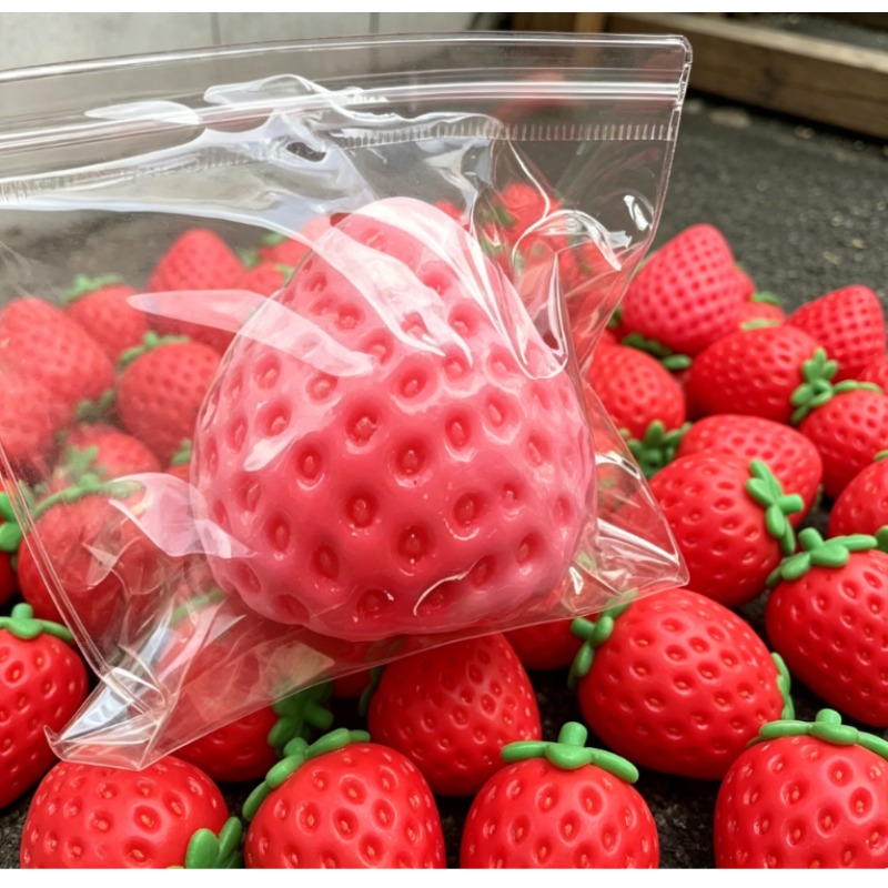 Party Games Questions - Squishy Big Strawberry Squeeze Toy Soft