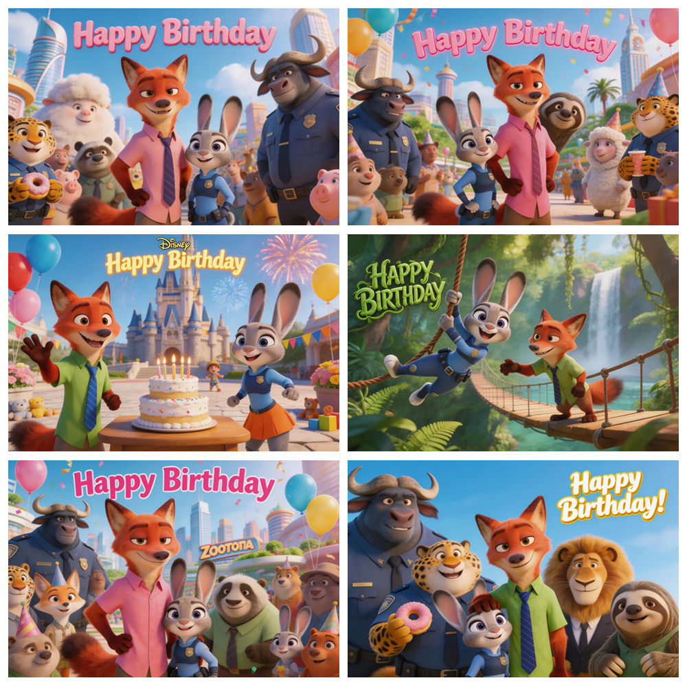 Zootopia Party Games - Zootopia Theme Birthday Party Decoration Photography