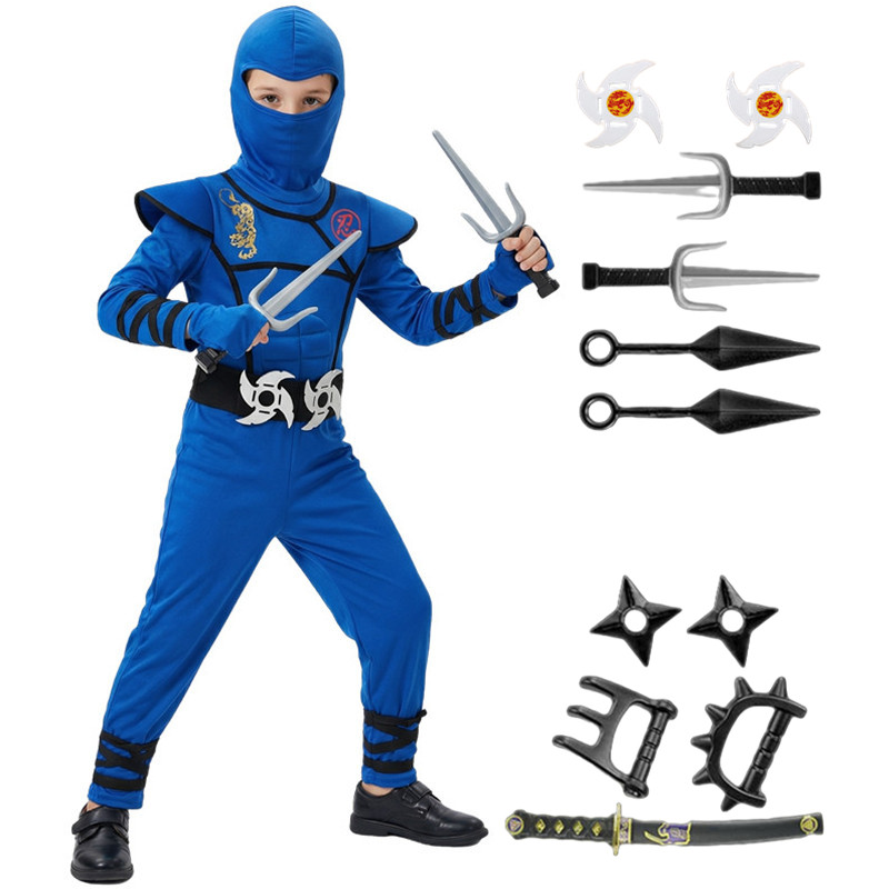 Black and Blue Ninja Costume f - Party Games Questions のレビューと価格