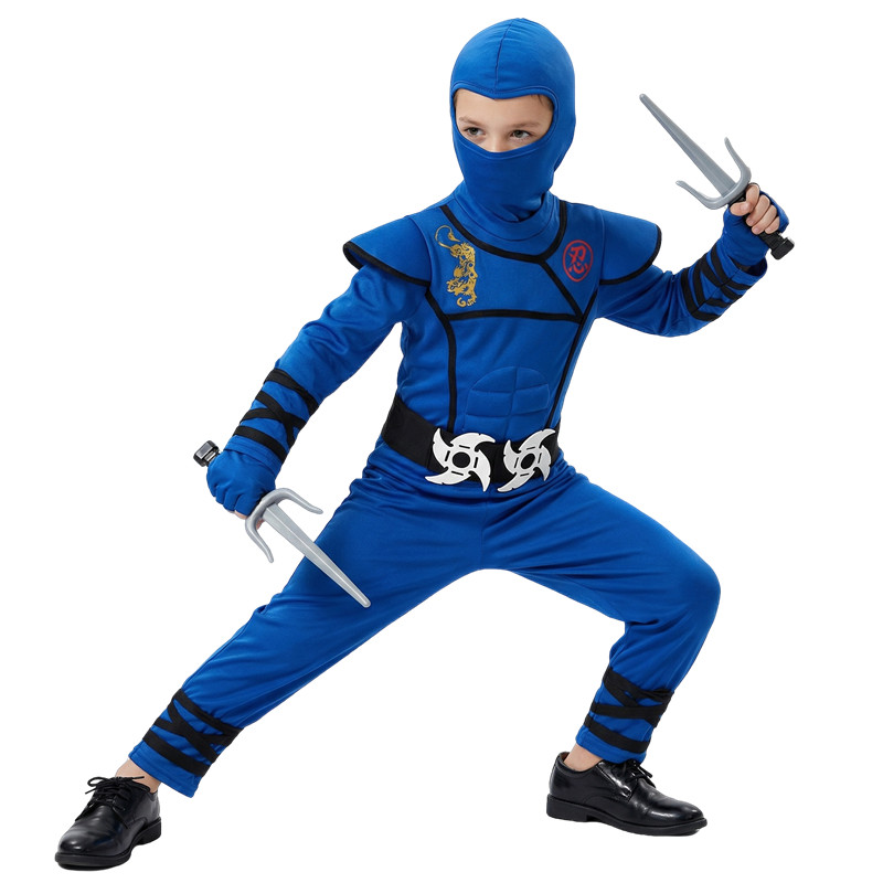 Black and Blue Ninja Costume f - Party Games Questions のレビューと価格