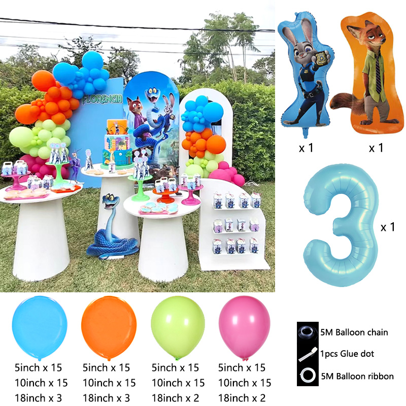 Zootopia Theme Balloon Chain S - Zootopia Party Games のレビューと価格