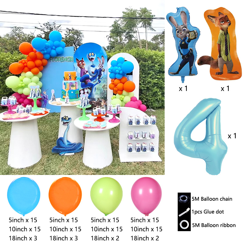 Zootopia Theme Balloon Chain S - Zootopia Party Games のレビューと価格