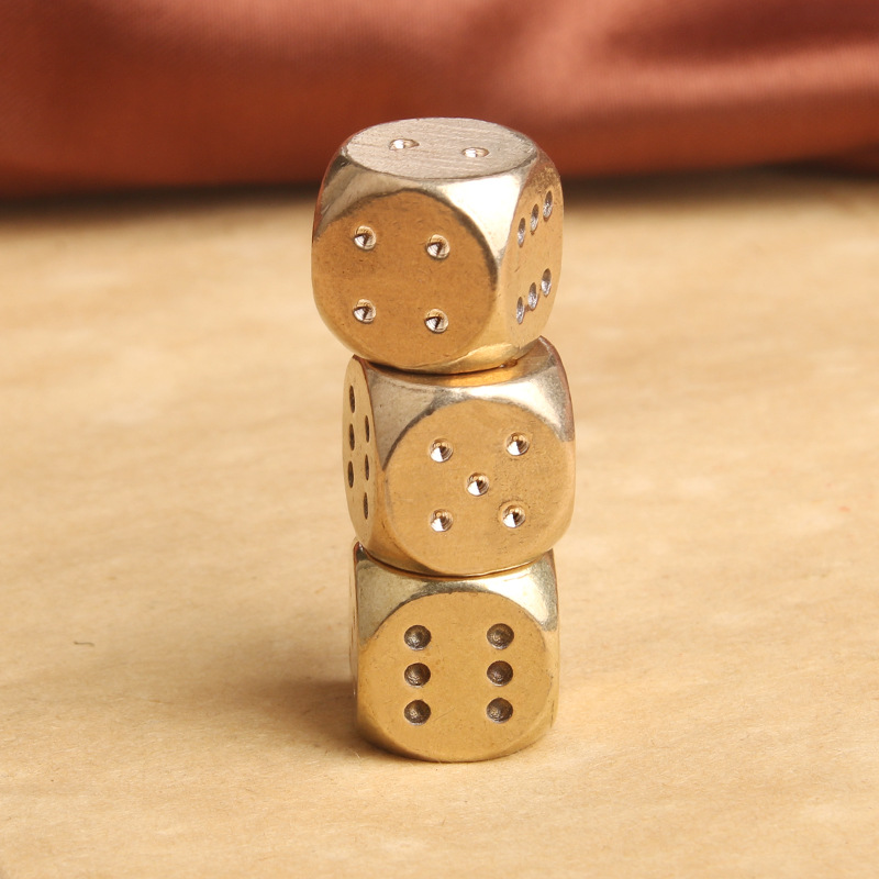 10/5PCS Brass Game Dice 15MM B - Party Games Juegos De Mesa のレビューと価格