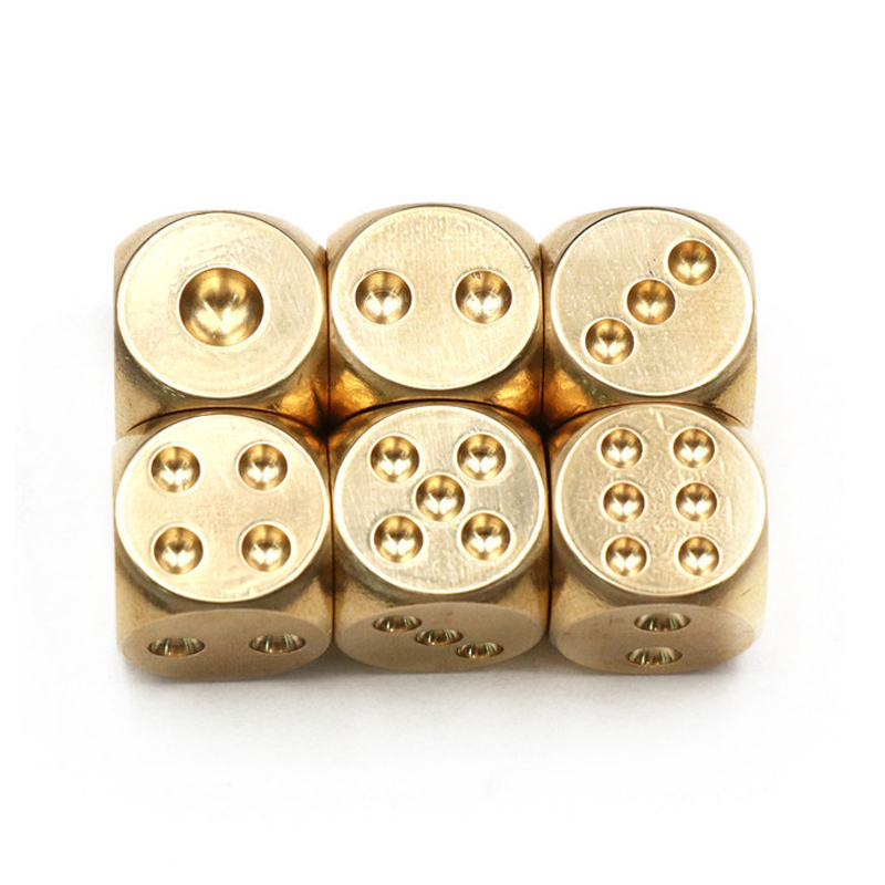 10/5PCS Brass Game Dice 15MM B - Party Games Juegos De Mesa のレビューと価格