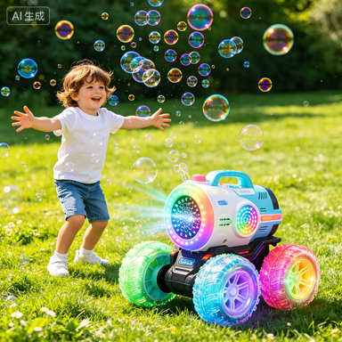 4-Wheel Colorful Manual Bubble - Party Games Lab のレビューと価格