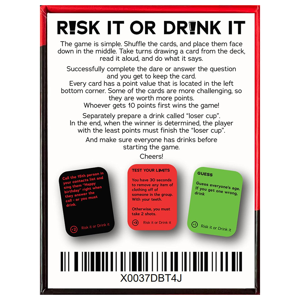 Risk It Or Drink It Fun Party  - Party Games Adults Drinking のレビューと価格