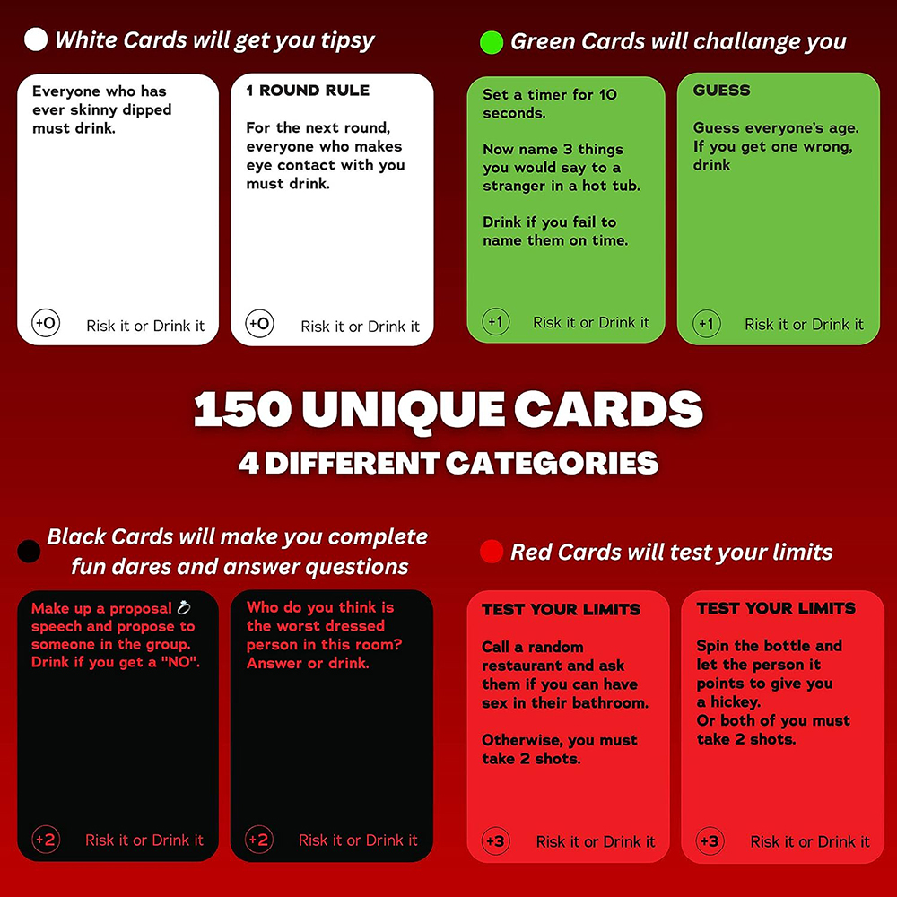 Risk It Or Drink It Fun Party  - Party Games Adults Drinking のレビューと価格