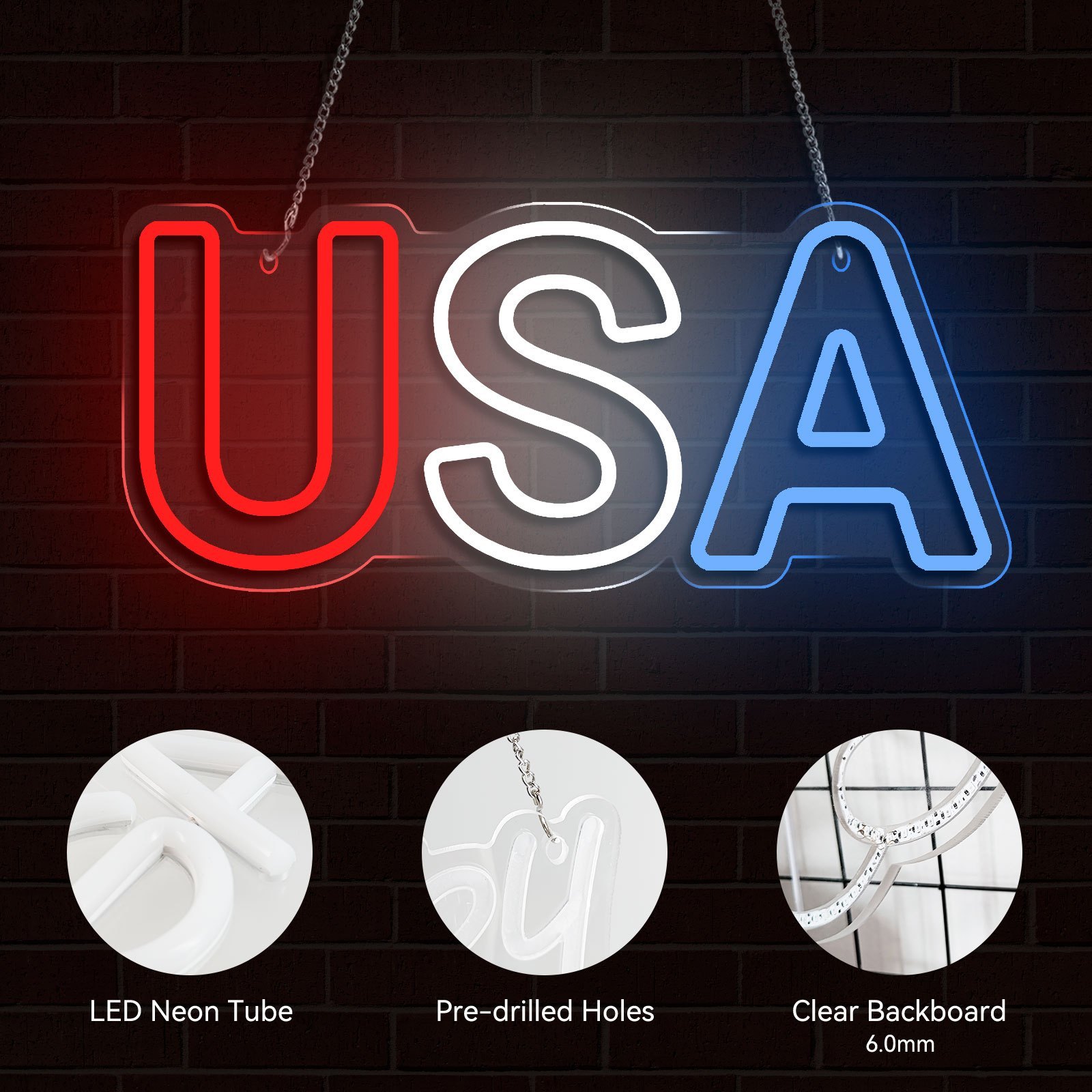 USA LED Neon Light Sign -Perfe - Party Games Usa のレビューと価格