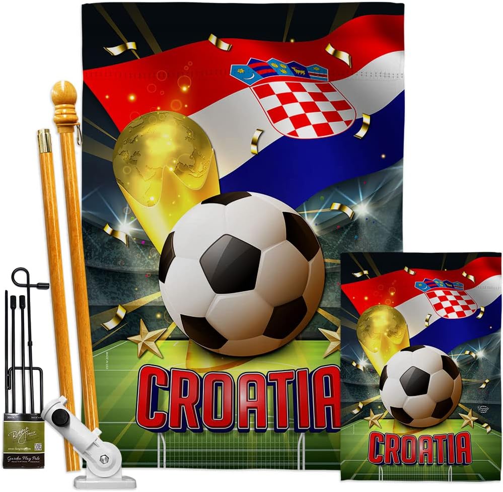 Banner Wall Art with Flag Pole - Party Games Usa のレビューと価格