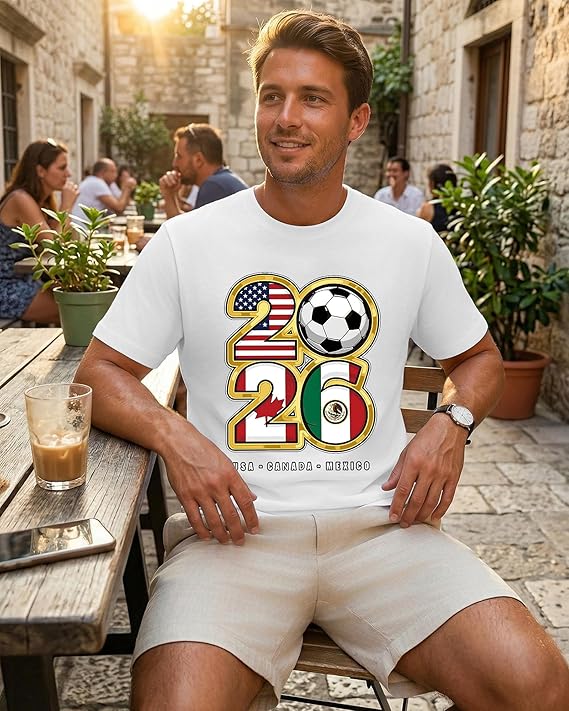 2026 Soccer Fan T-Shirt Men US - Party Games Usa のレビューと価格