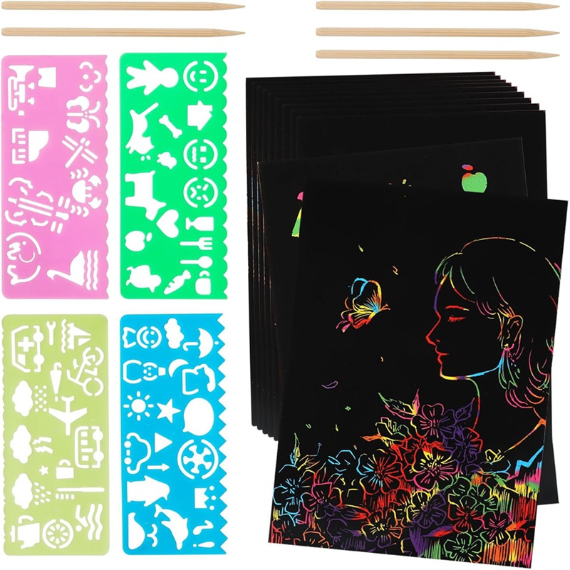 Scratch Paper Art Set, Black C - Party Games Game のレビューと価格