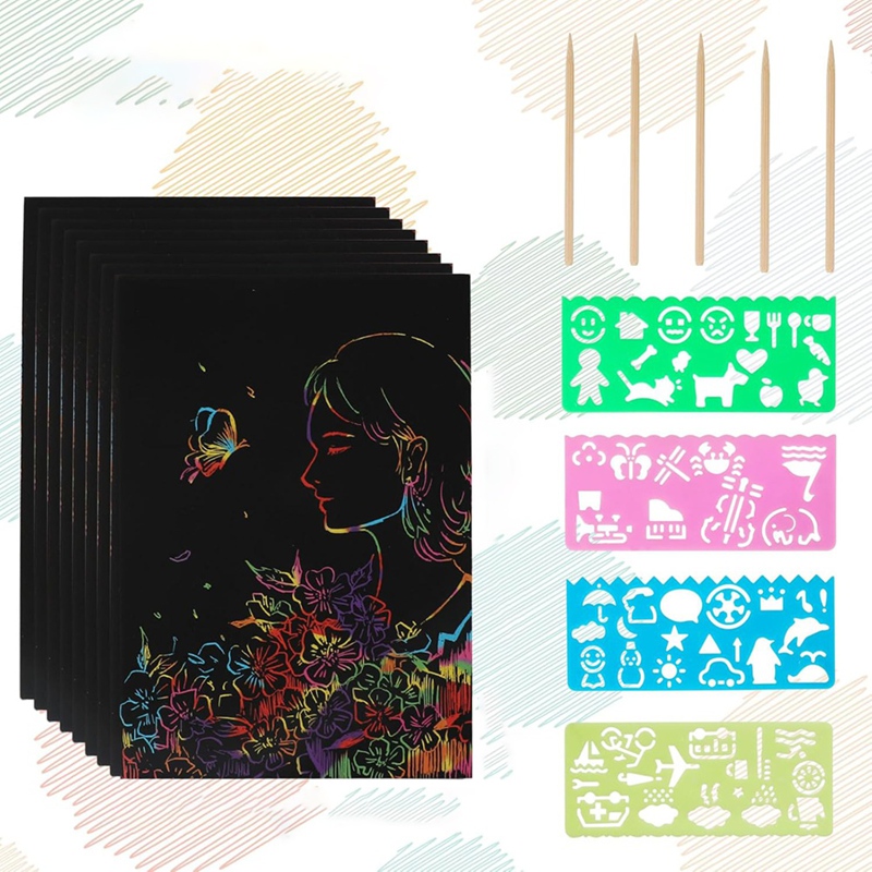 Scratch Paper Art Set, Black C - Party Games Game のレビューと価格