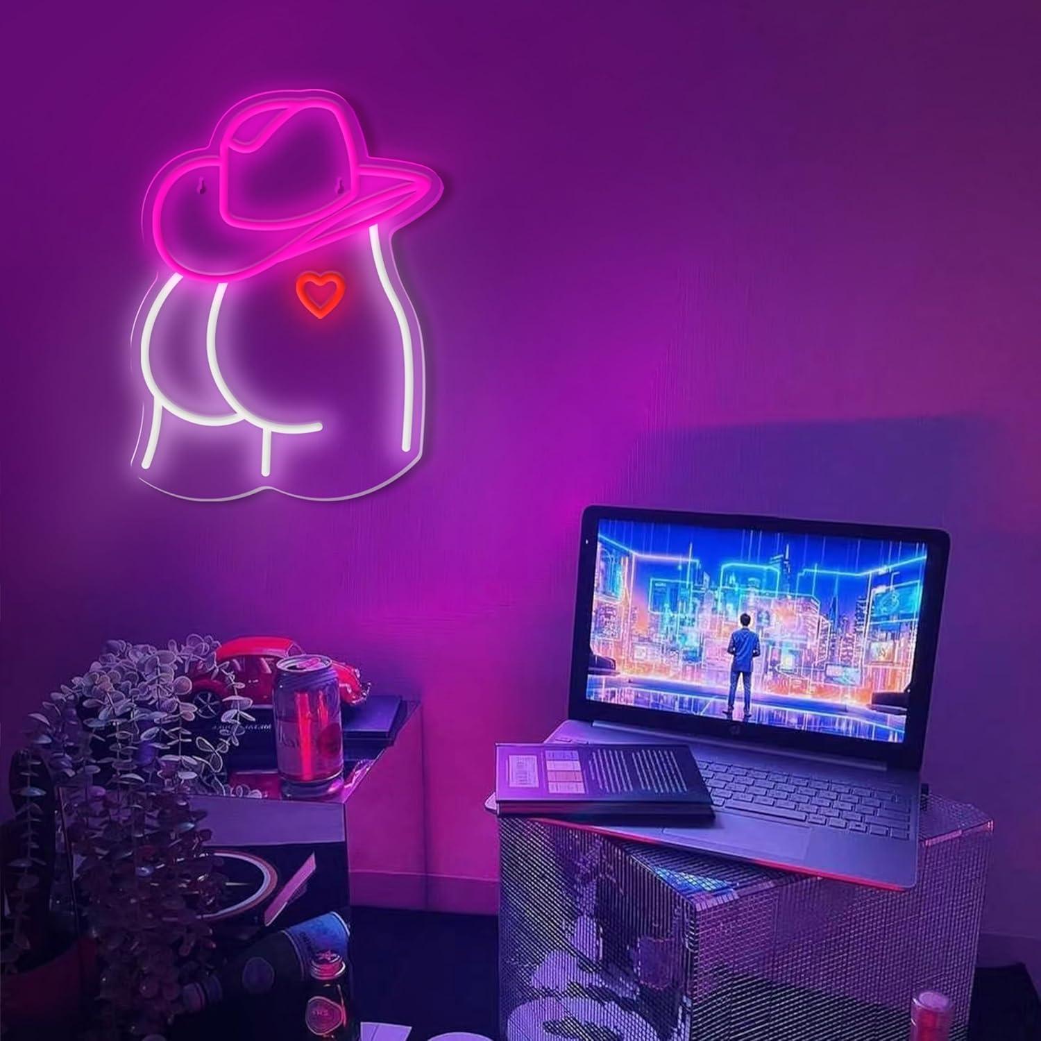 Cowgirl Neon Sign Dimmable LED - Party Games Game のレビューと価格