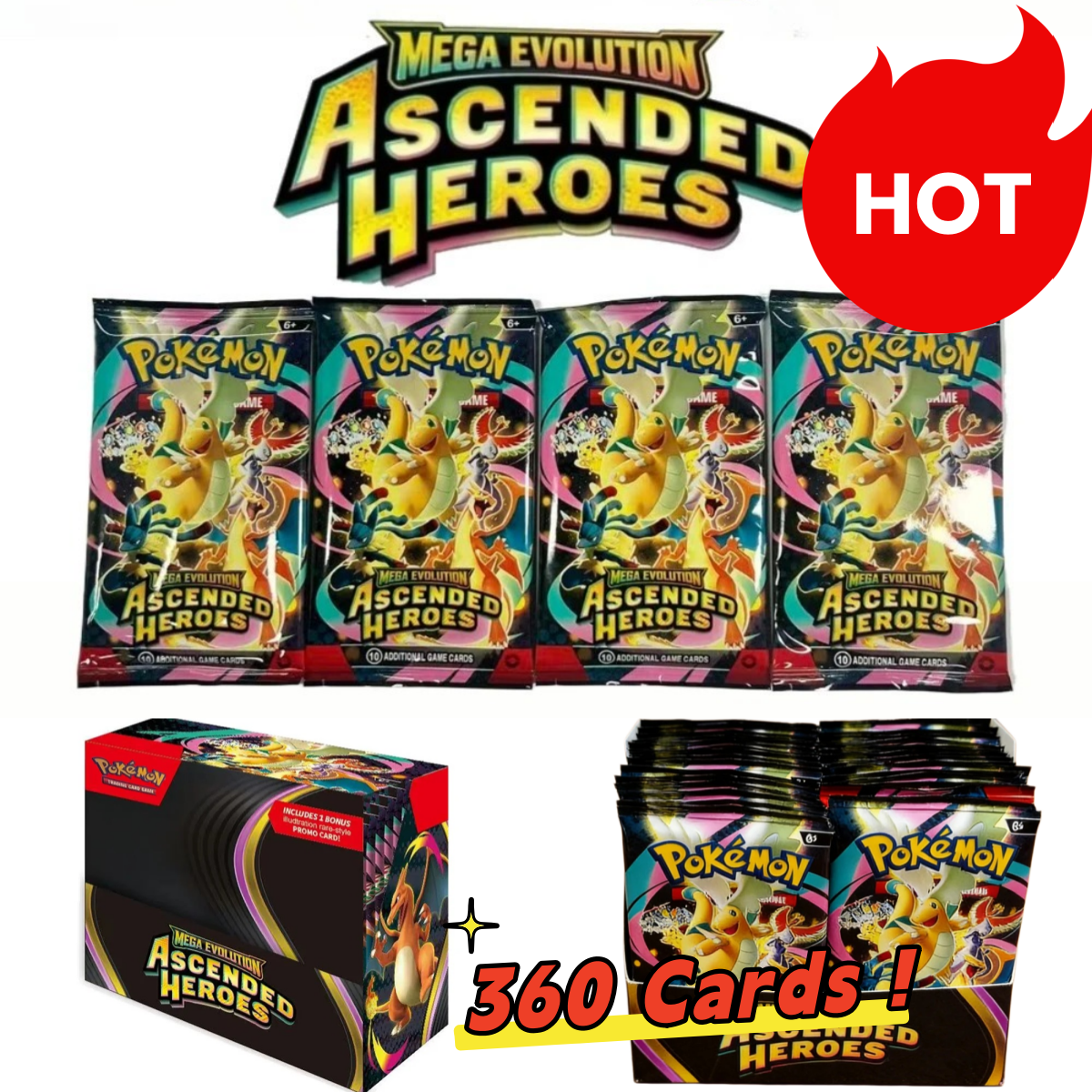 360Pcs English Pokémon TCG: Me - Party Games Box のレビューと価格
