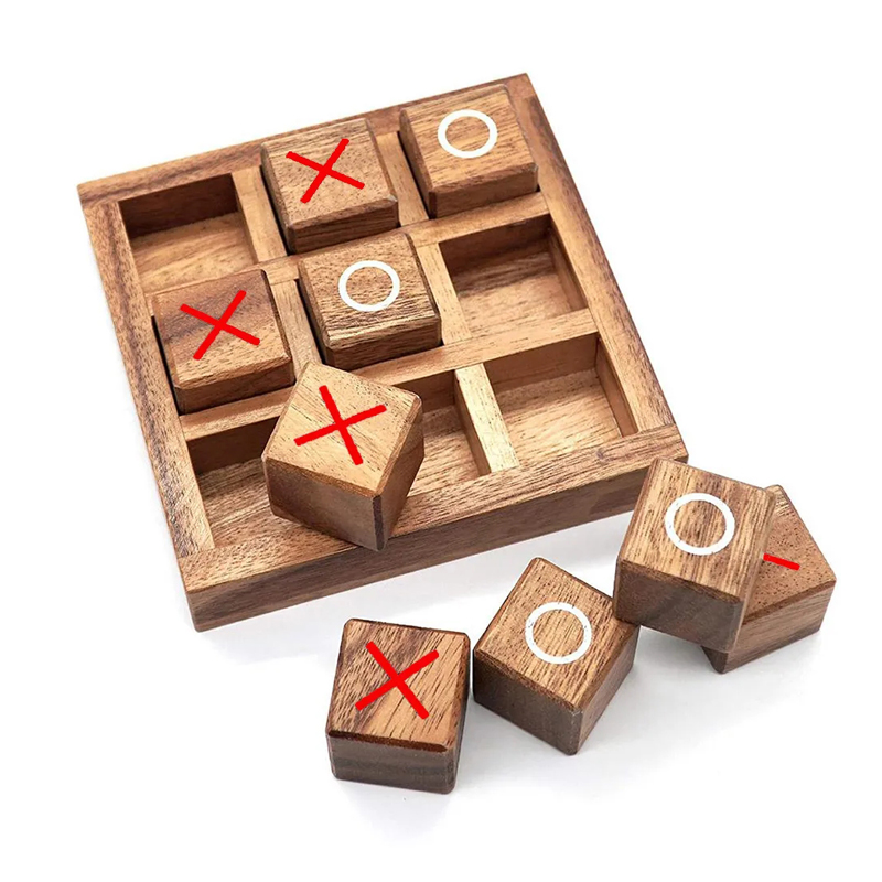 Wooden Tic Tac Toe Board Game  - Party Games Juegos De Mesa のレビューと価格