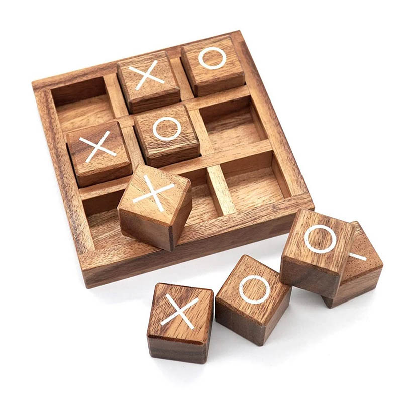 Wooden Tic Tac Toe Board Game  - Party Games Juegos De Mesa のレビューと価格