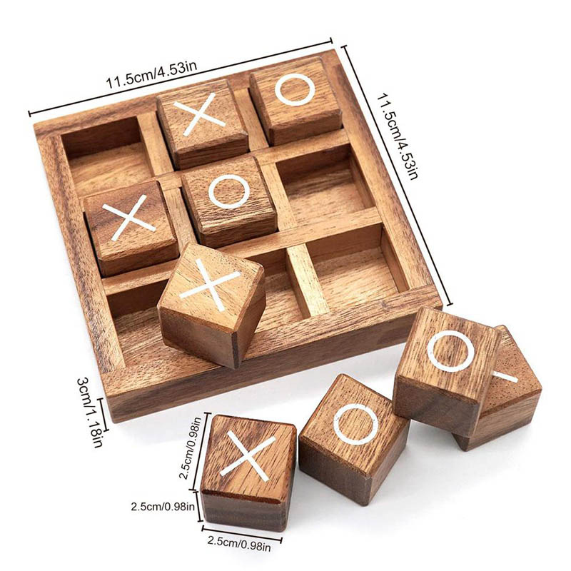 Wooden Tic Tac Toe Board Game  - Party Games Juegos De Mesa のレビューと価格