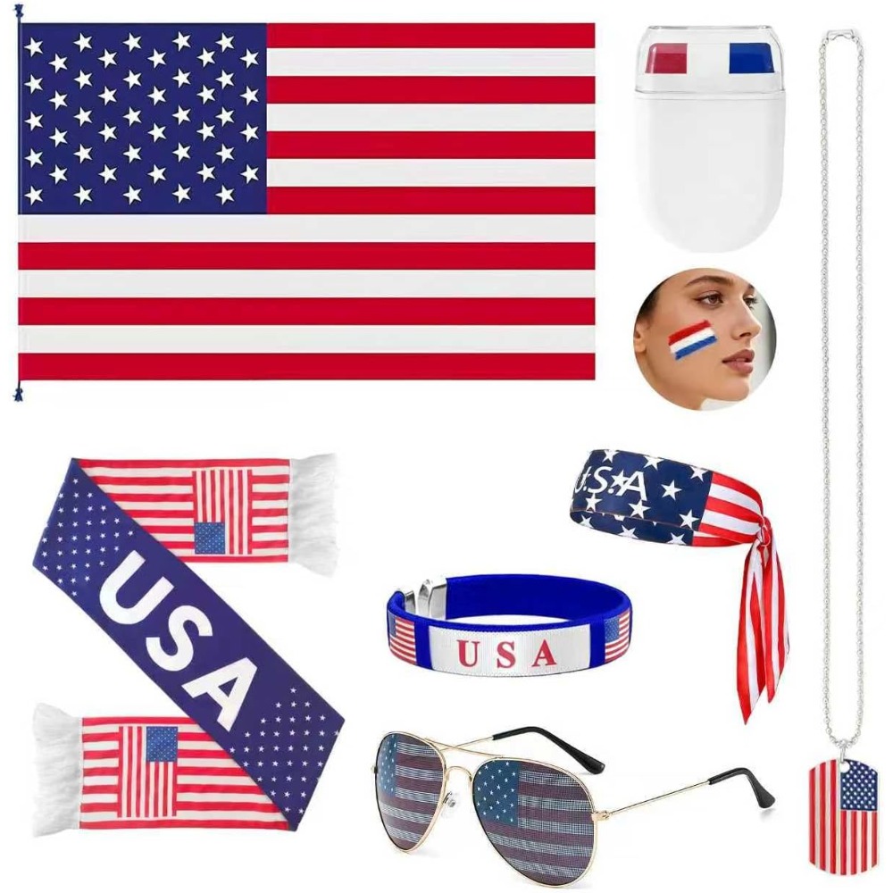 2026 USA Fan Kit Patriotic Sup - Party Games Usa のレビューと価格