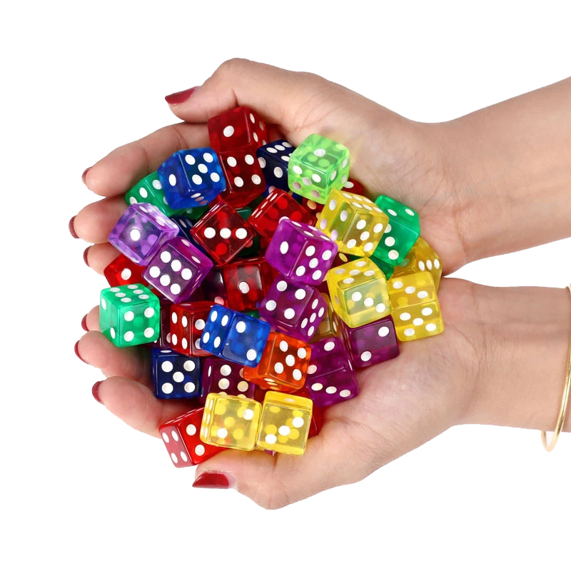 10PCS Transparent Colored Dice - Party Games Juegos De Mesa のレビューと価格