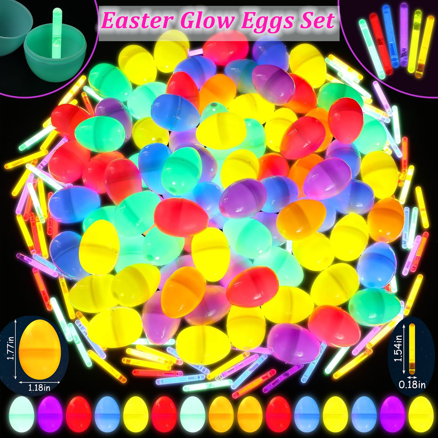 100-300Set Easter Eggs with Mi - Party Games Usa のレビューと価格
