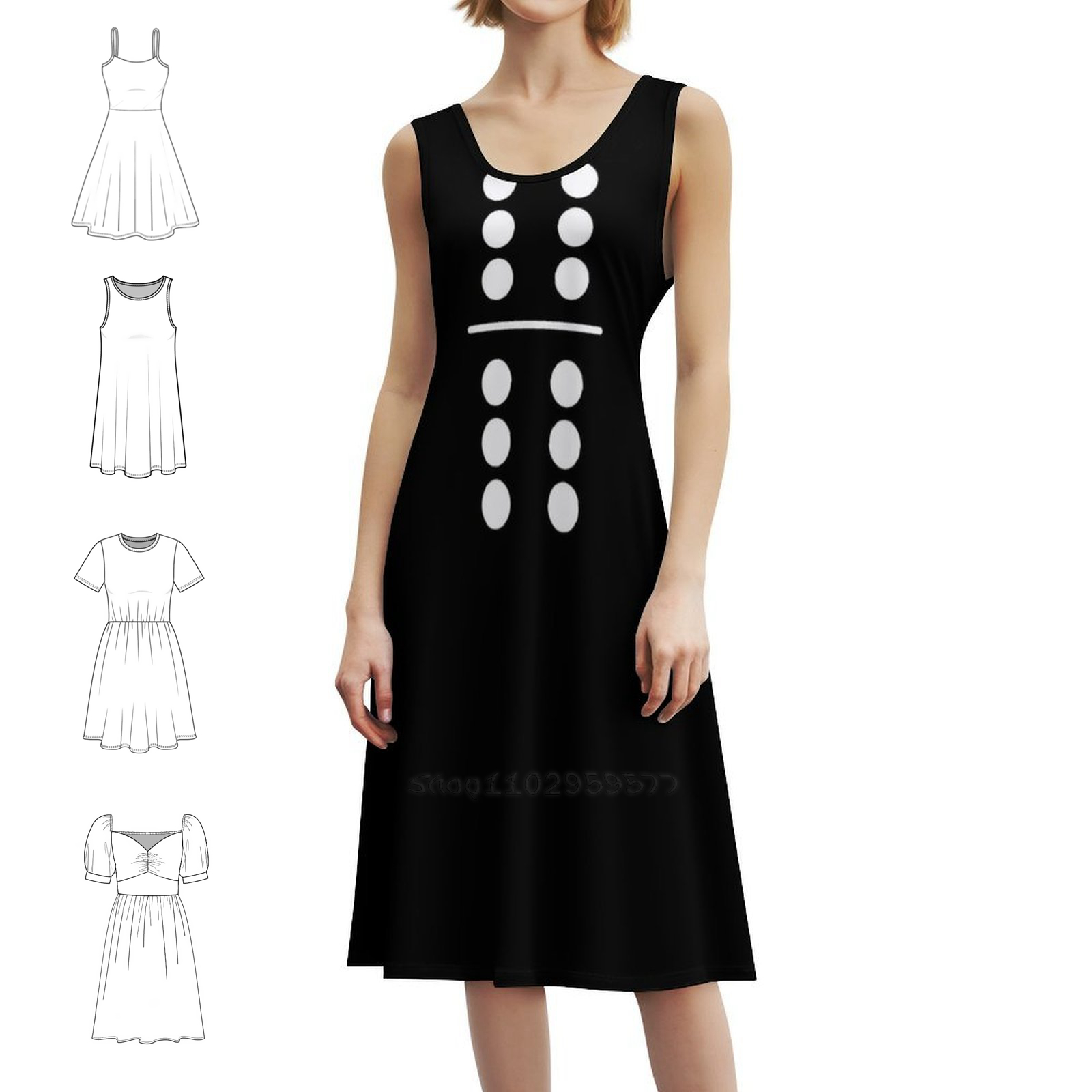 Domino Costume 6-6 Double Six  - Party Games Simple のレビューと価格