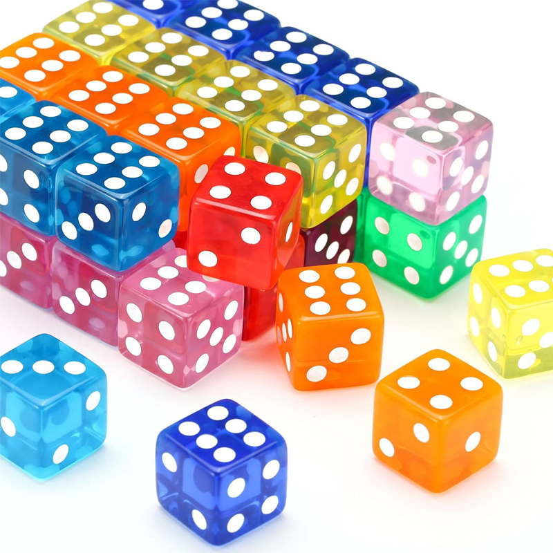 12PCS 16MM Transparent Dice Fo - Party Games Juegos De Mesa のレビューと価格