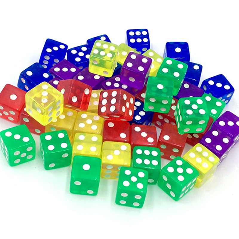 12PCS 16MM Transparent Dice Fo - Party Games Juegos De Mesa のレビューと価格