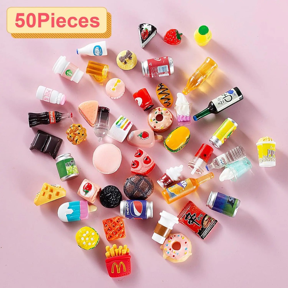 50Pcs Miniature Food Drink Bot - Party Games You Can Play のレビューと価格