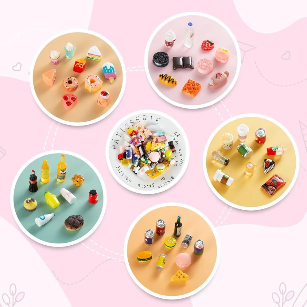50Pcs Miniature Food Drink Bot - Party Games You Can Play のレビューと価格