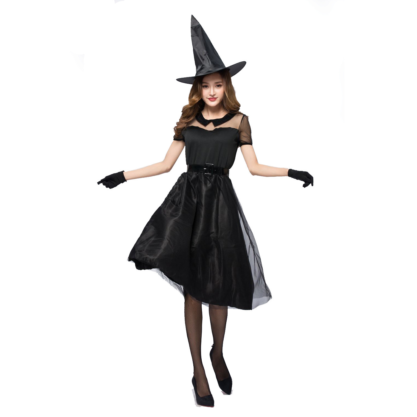 Halloween Black Veil Witch Cos - Party Games Simple のレビューと価格