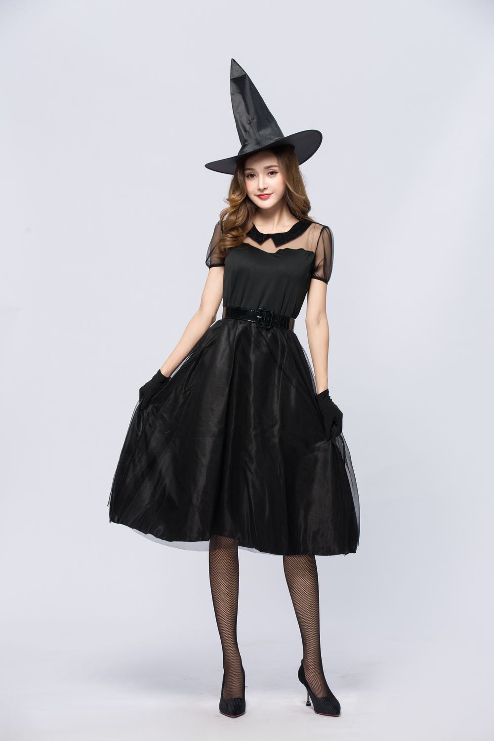Halloween Black Veil Witch Cos - Party Games Simple のレビューと価格