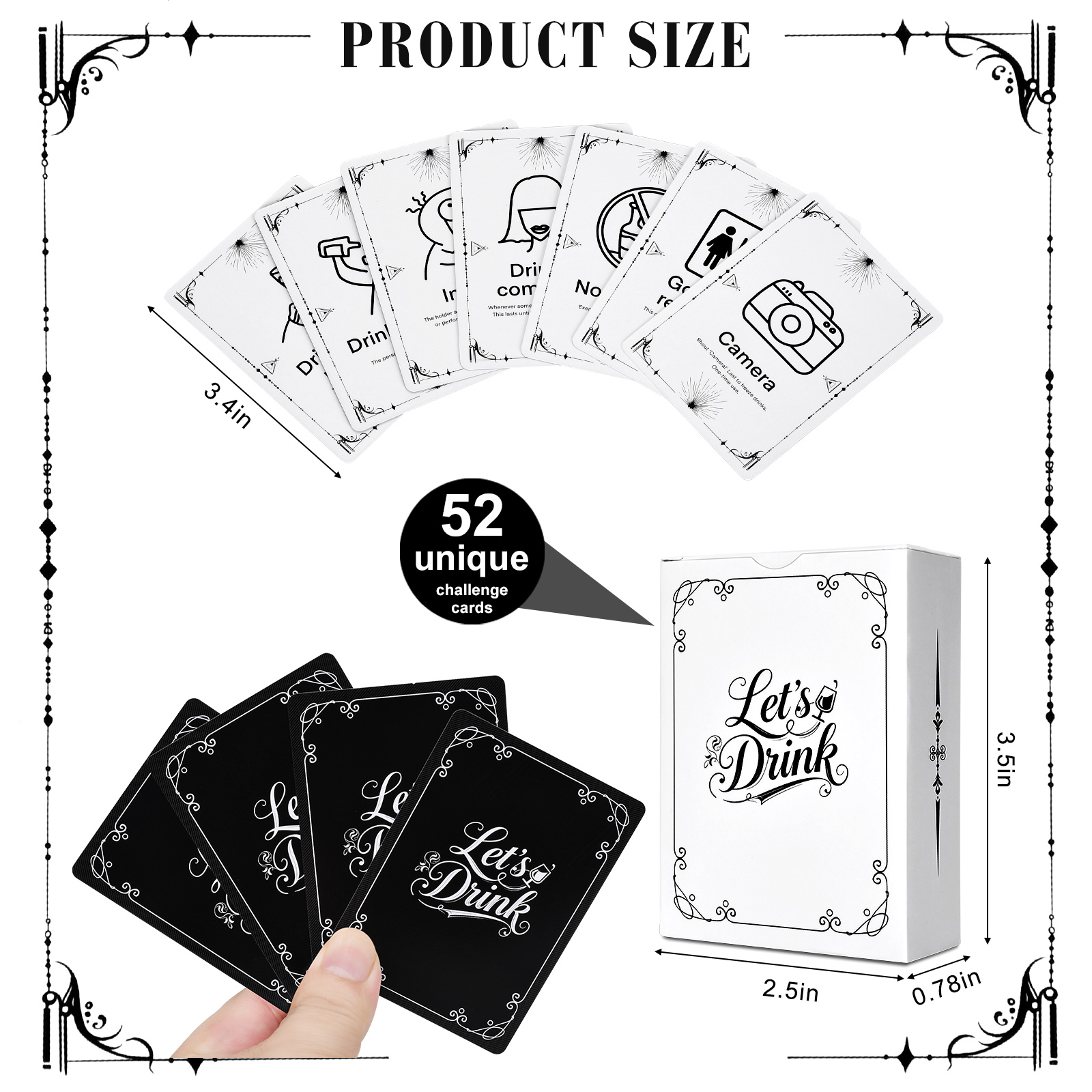 Adult Drinking Game Cards – 52 - Party Games Adults Drinking のレビューと価格