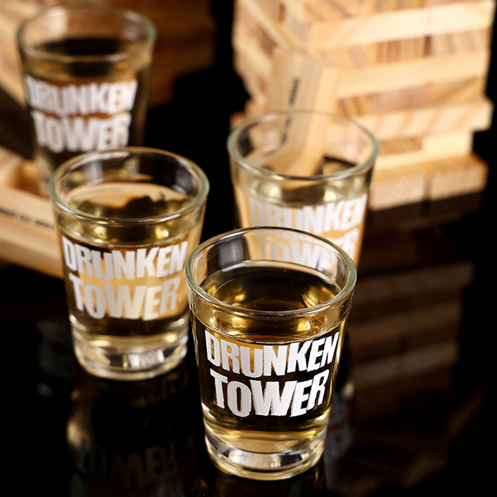 Wooden Stacking Drinking Game  - Party Games Adults Drinking のレビューと価格