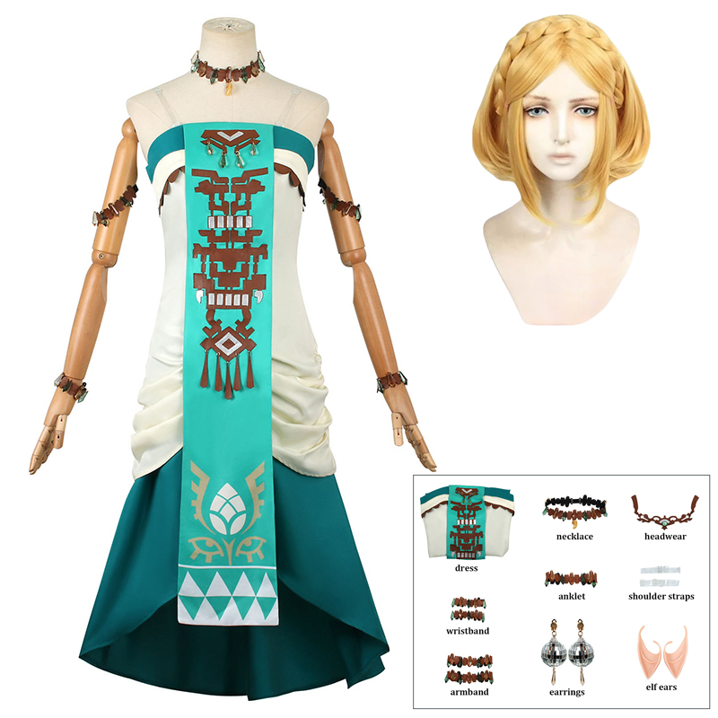 Princess Zelda Coaplay Costume - Zelda Party Games のレビューと価格